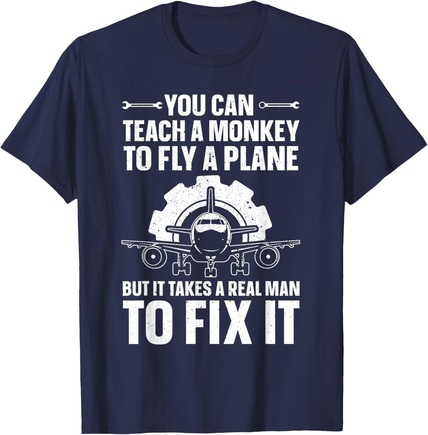 Funny Aircraft Mechanic Art Boys Aircraft Technician T-Shirt - T-Shirt | Navy