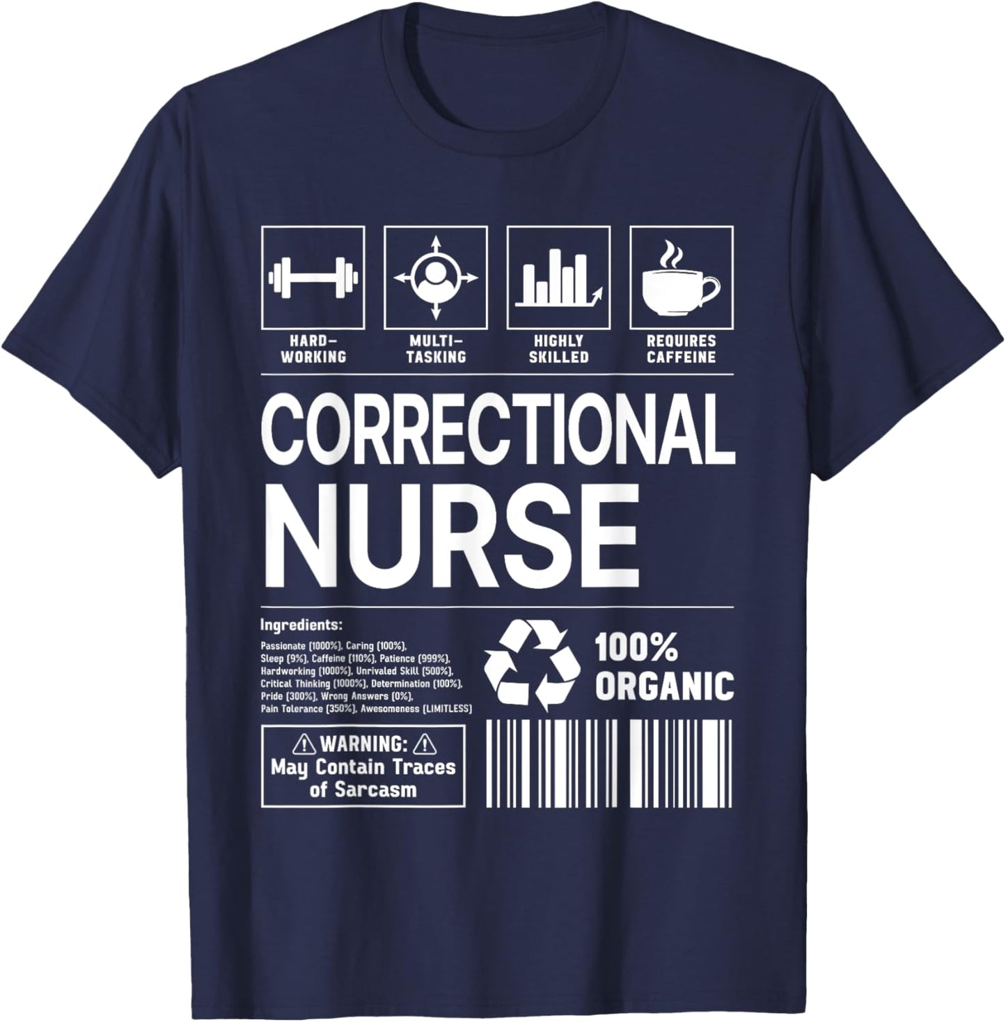 Correctional Nurse Handling Information T-Shirt - T-Shirt | Navy