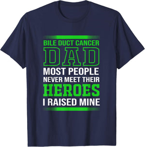 Cholangiocarcinoma Awareness Bile Duct Cancer Dad T-Shirt - T-Shirt | Navy