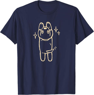 90s Y2K Cute Happy Pooch Dog Mutt T-Shirt - T-Shirt | Navy
