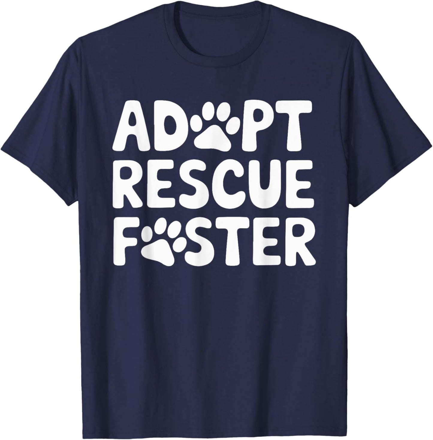 Adopt Rescue Foster T-Shirt - T-Shirt | Navy