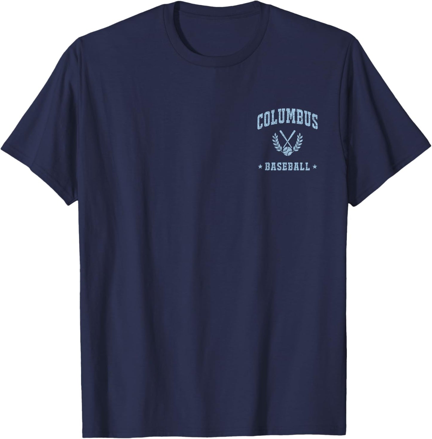 Columbus Baseball Vintage Gameday Retro Baseball Lover T-Shirt - T-Shirt | Navy