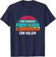 Cow Hollow San Francisco California Retro Vintage T-Shirt - T-Shirt | Navy