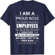 I Am A Proud Boss Of Freaking Awesome Employees T-Shirt - T-Shirt | Navy