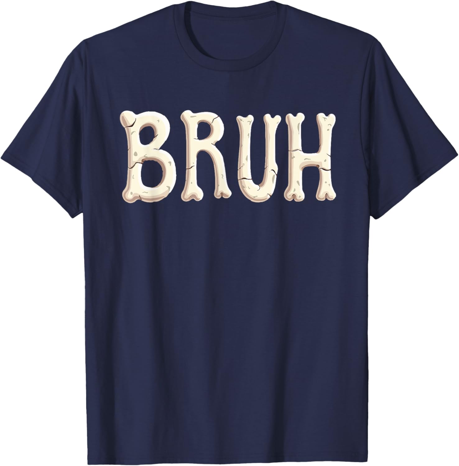 Boys Bruh Meme Funny Saying joke kids men halloween Bruh T-Shirt - T-Shirt | Navy