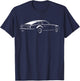 Legendary Racing Sports Car Iconic Racing Car Silhouette T-Shirt - T-Shirt | Navy