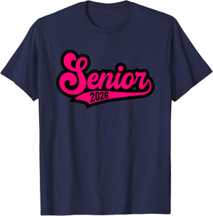 Senior Class Of 2026 Graduation 2026 Hot Pink T-Shirt - T-Shirt | Navy
