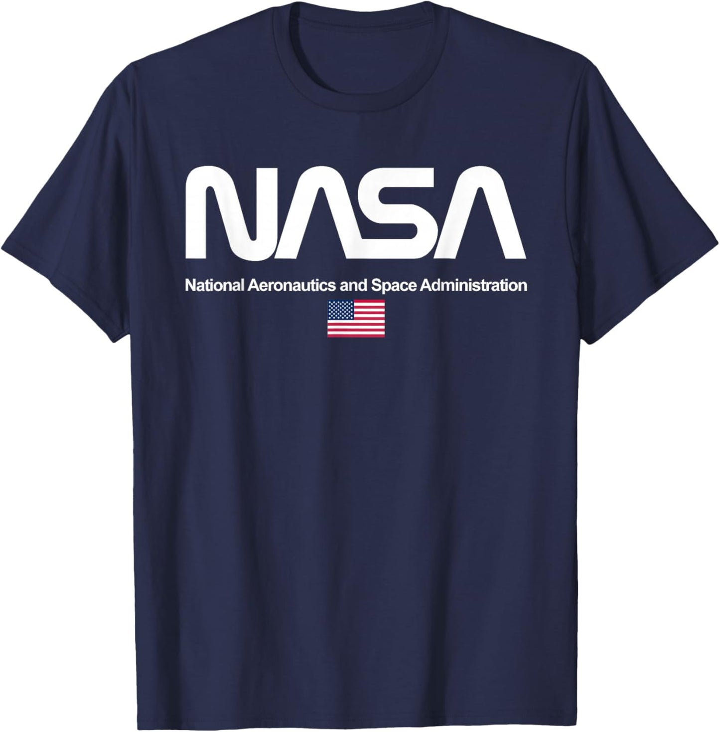 NASA Worm Logotype - Symbol of NASA T-Shirt - T-Shirt | Navy