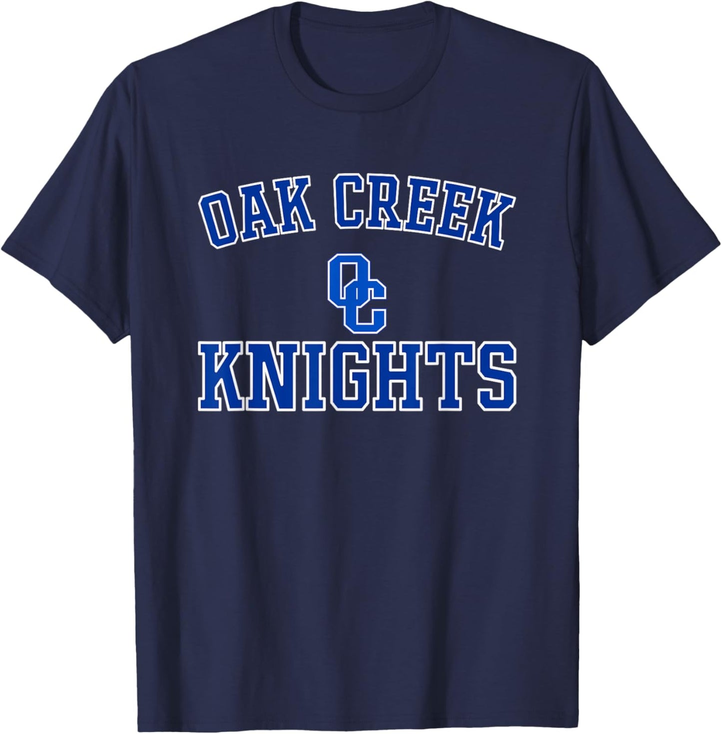 Oak Creek Knights Logo Varsity HS T-Shirt - T-Shirt | Navy
