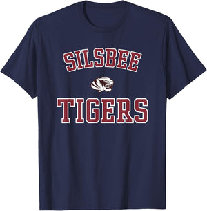 Silsbee Tigers Logo Varsity HS T-Shirt - T-Shirt | Navy