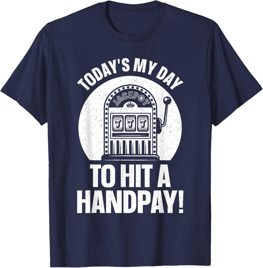 Cool Slot Machine Design Women Casino Gambling Lover T-Shirt - T-Shirt | Navy