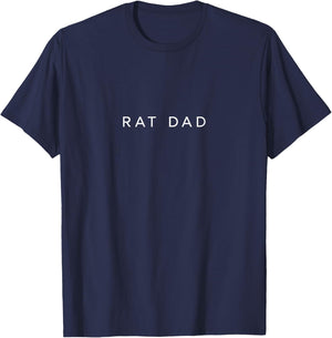 Rat Dad Minimalist Text Rat Owner T-Shirt - T-Shirt | Navy
