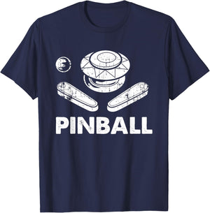 Vintage Pinball Funny Pinballer Machine Flipping Ball Lovers T-Shirt - T-Shirt | Navy
