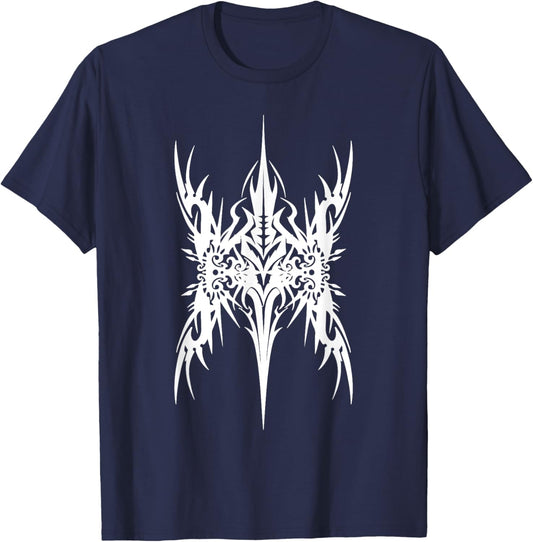 Futuristic Sigil Butteryfly Cyber Tattoo Cybersigilism Fans T-Shirt - T-Shirt | Navy