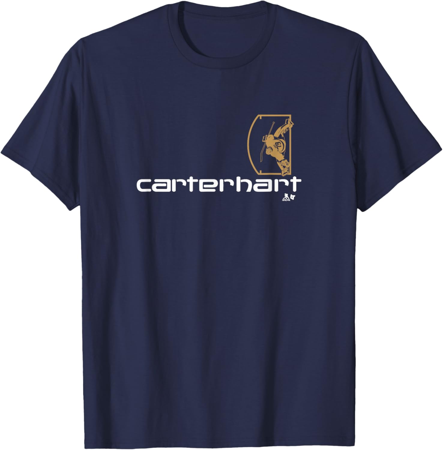 Carter Hart - Goalie Logo - Las Vegas Hockey T-Shirt - T-Shirt | Navy