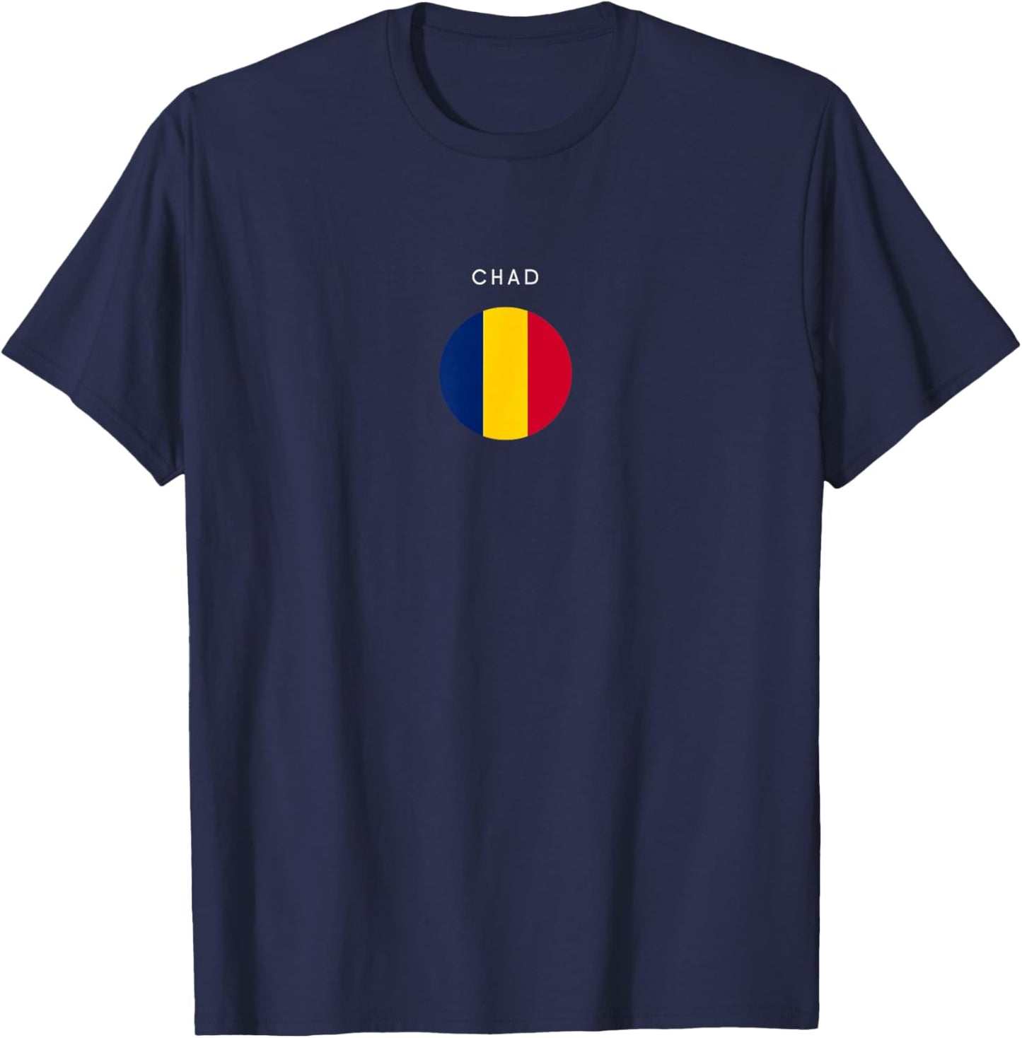 Chad Flag - Minimalist Souvenir World Travel Lover T-Shirt - T-Shirt | Navy