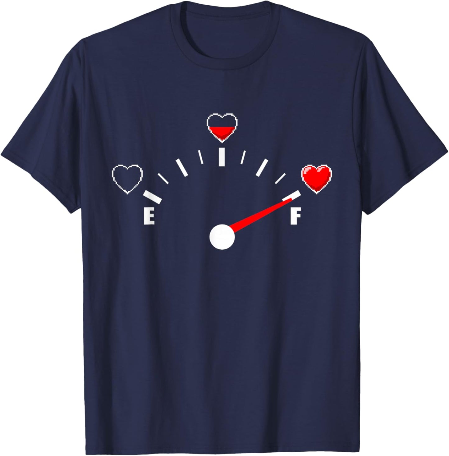 Valentine Heart Gauge T-Shirt - T-Shirt | Navy