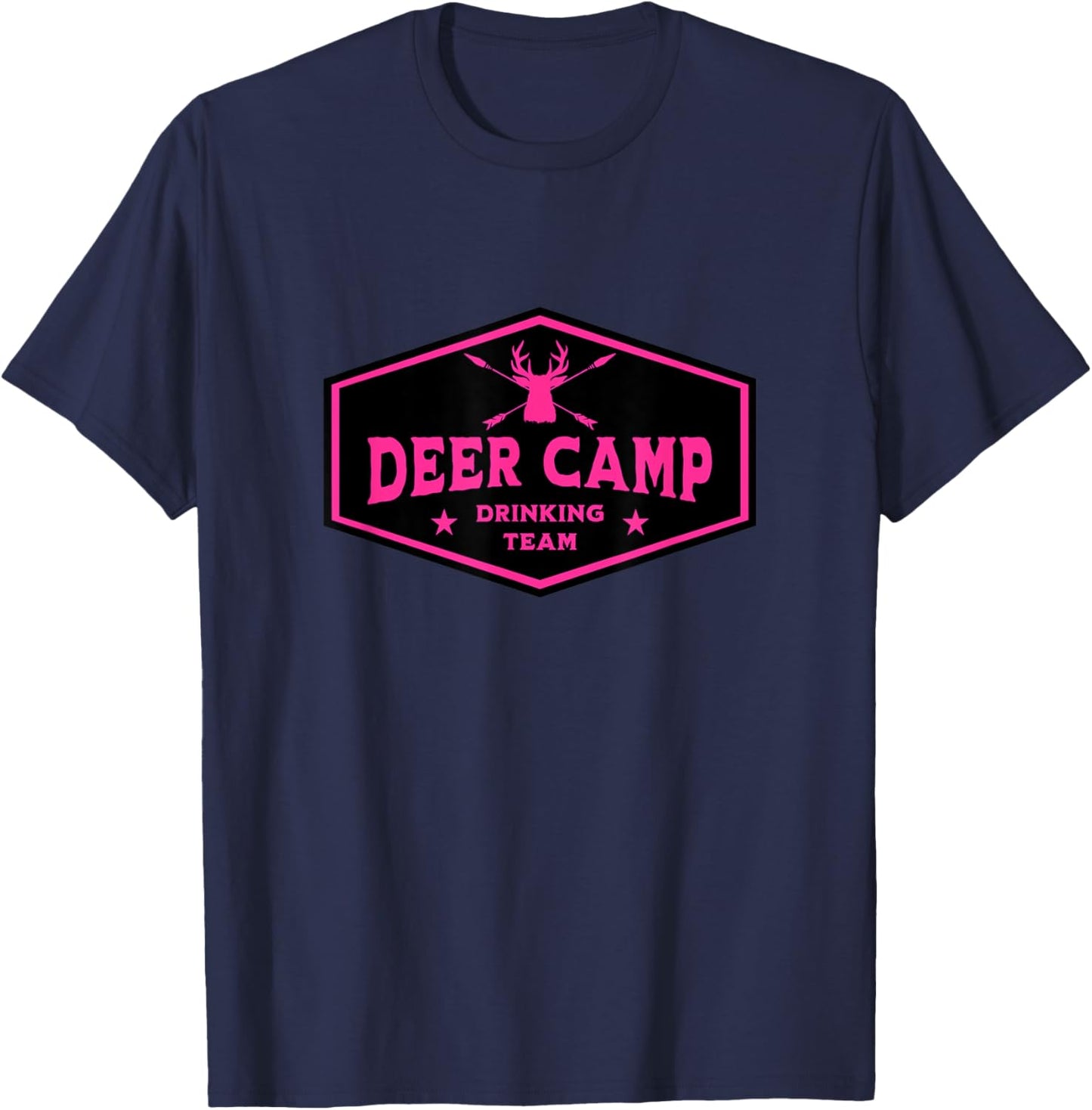 Deer Camp Drinking Team - Funny Hunting T-Shirt - T-Shirt | Navy
