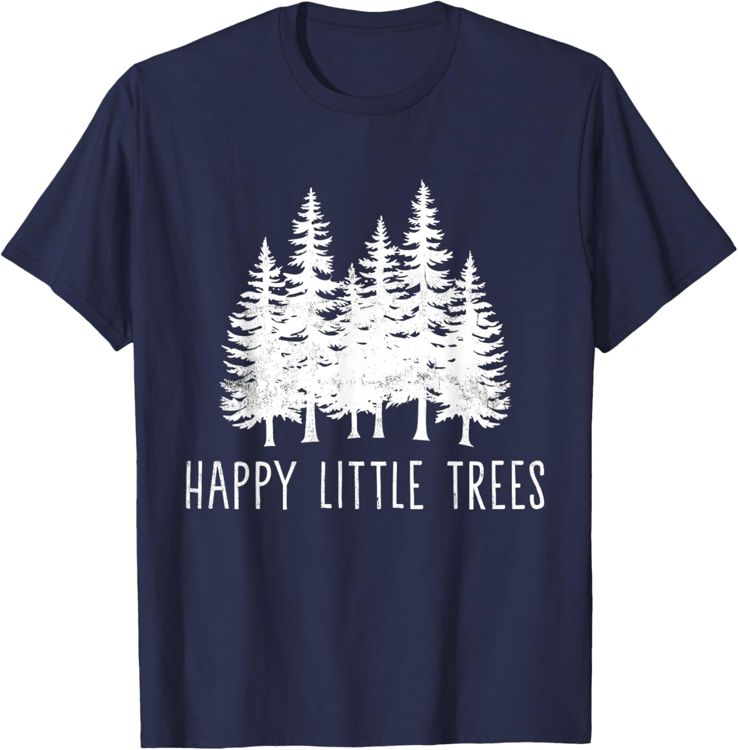 Happy Little Classic Adorable Costume Forest Lovers Tree T-Shirt - T-Shirt | Navy