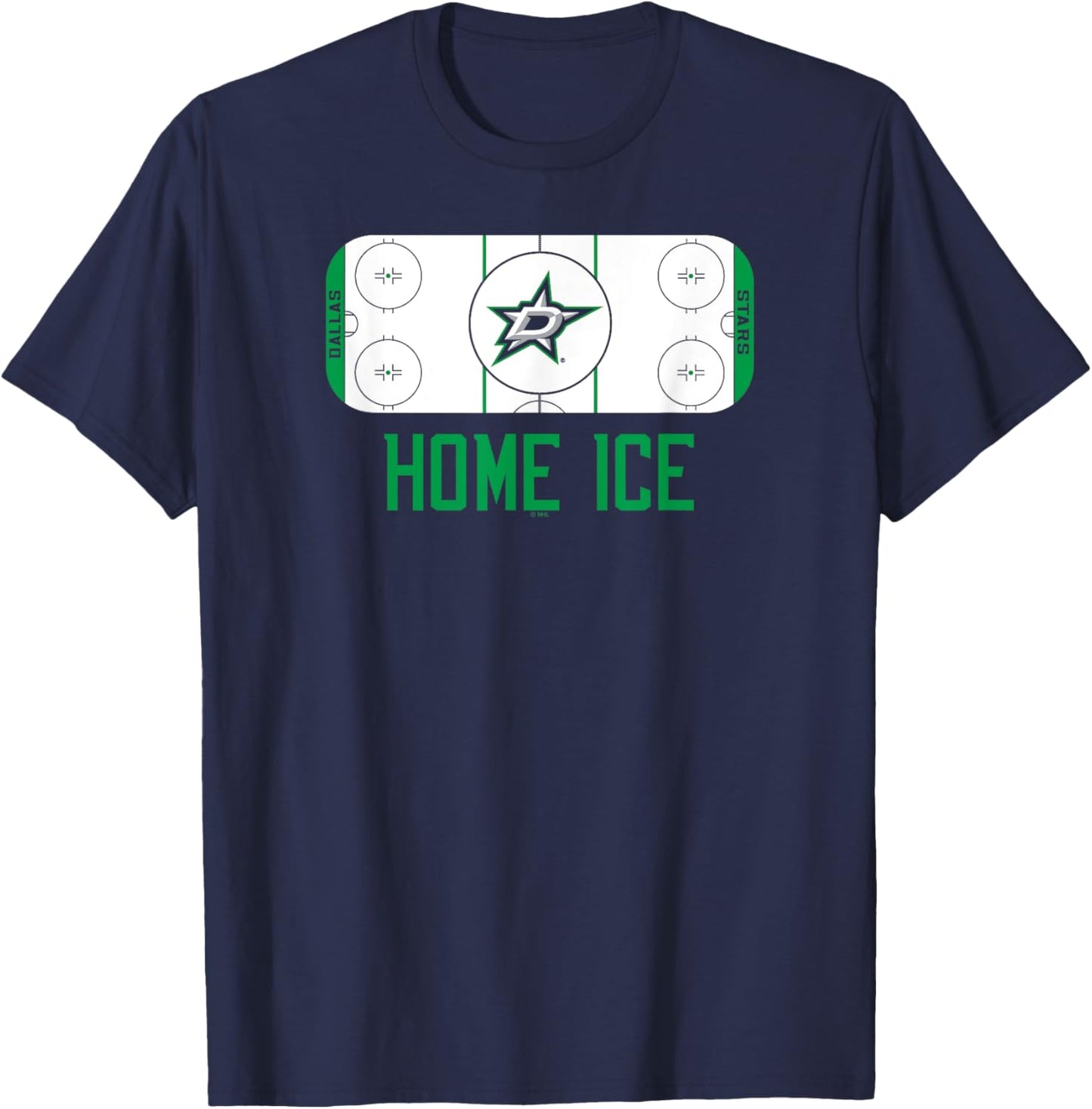 Dallas Stars Home Ice Black Officially Licensed T-Shirt - T-Shirt | Navy
