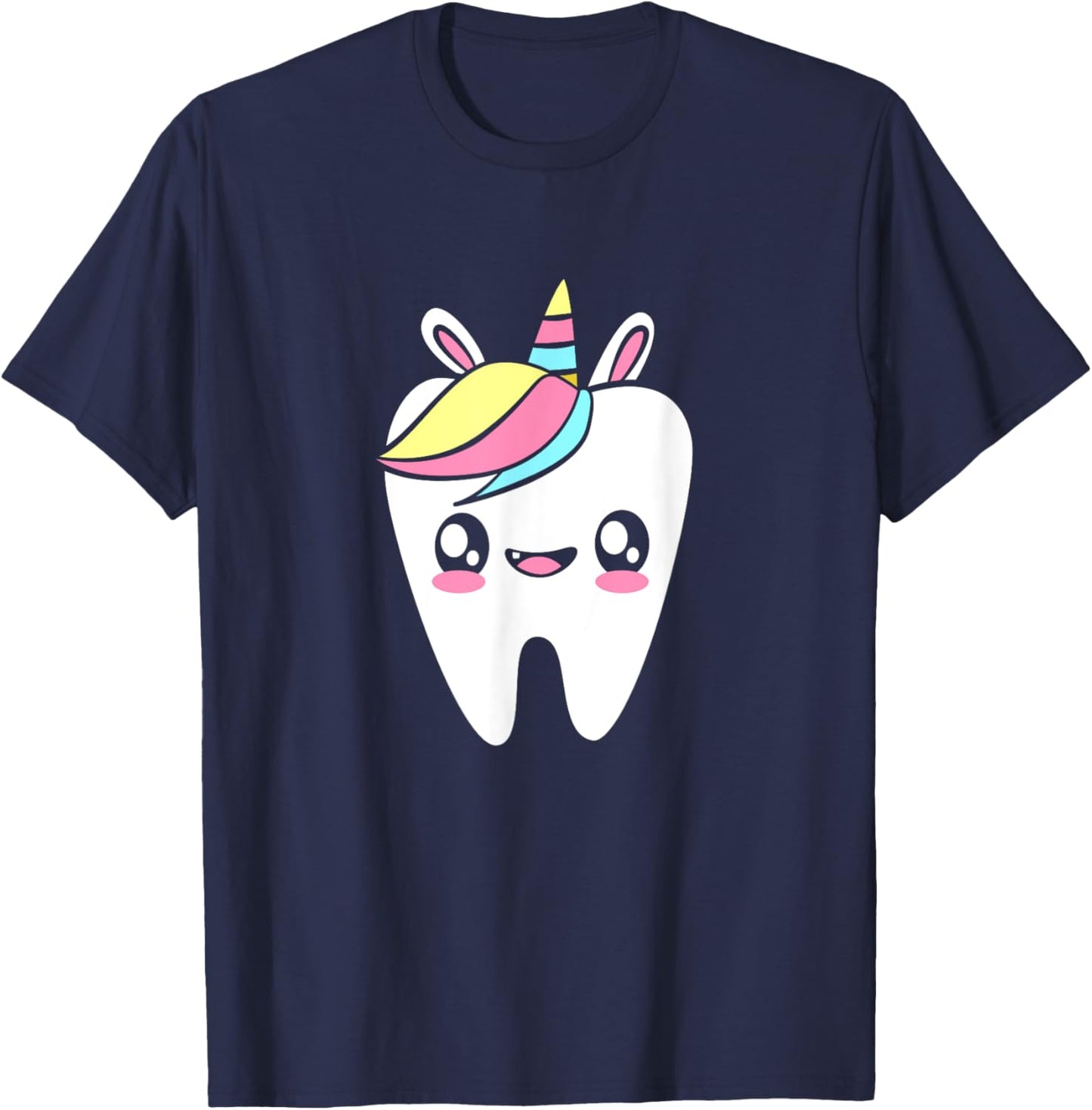 Tooth Fairy Squad Dental Rainbow Unicorn T-Shirt - T-Shirt | Navy