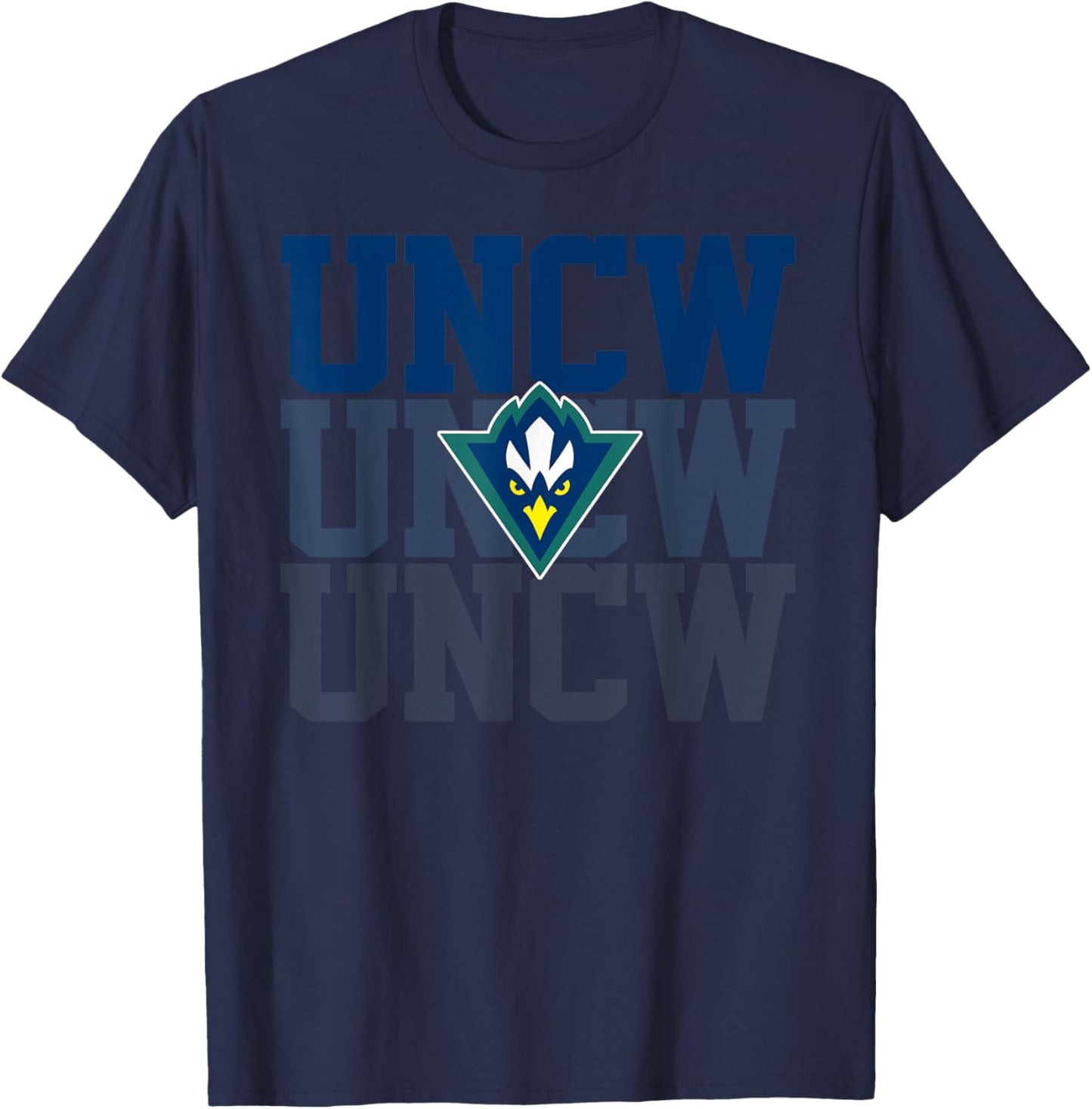 UNCW Arch Vintage Retro College Sports Women T-Shirt - T-Shirt | Navy