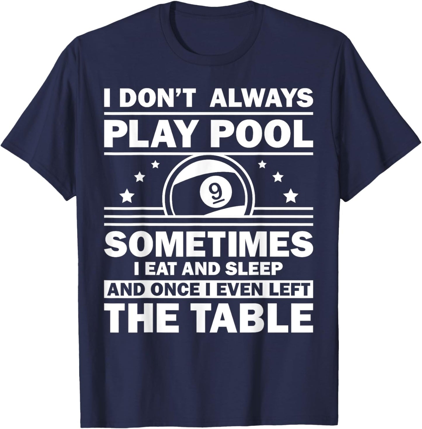 Funny Pool Design Women 8-Ball Billiard Pool Players T-Shirt - T-Shirt | Navy