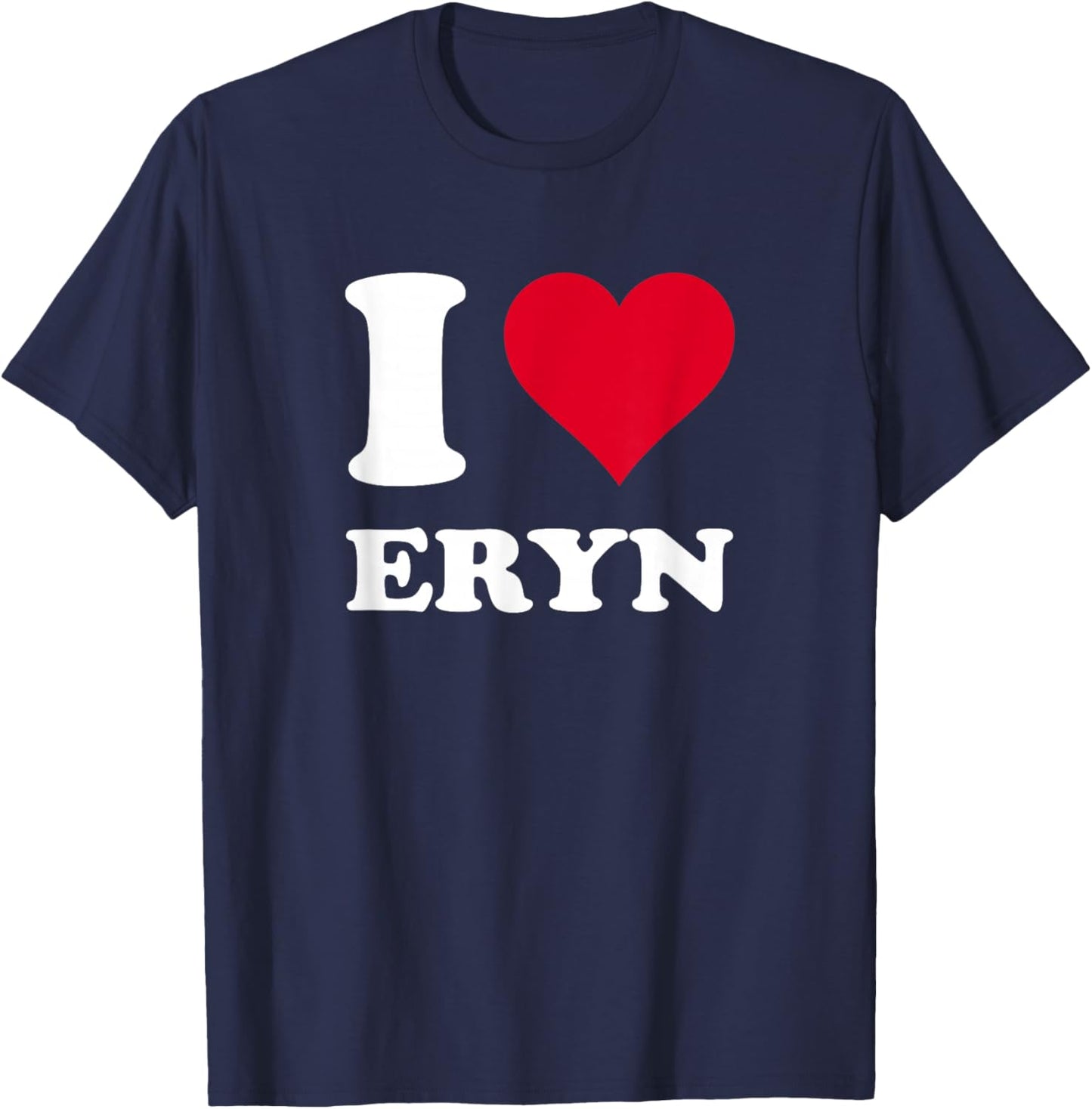 Red Heart I Love Eryn T-Shirt - T-Shirt | Navy