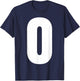 Letter O Capital Bold Alphabet Matching Monogram T-Shirt - T-Shirt | Navy