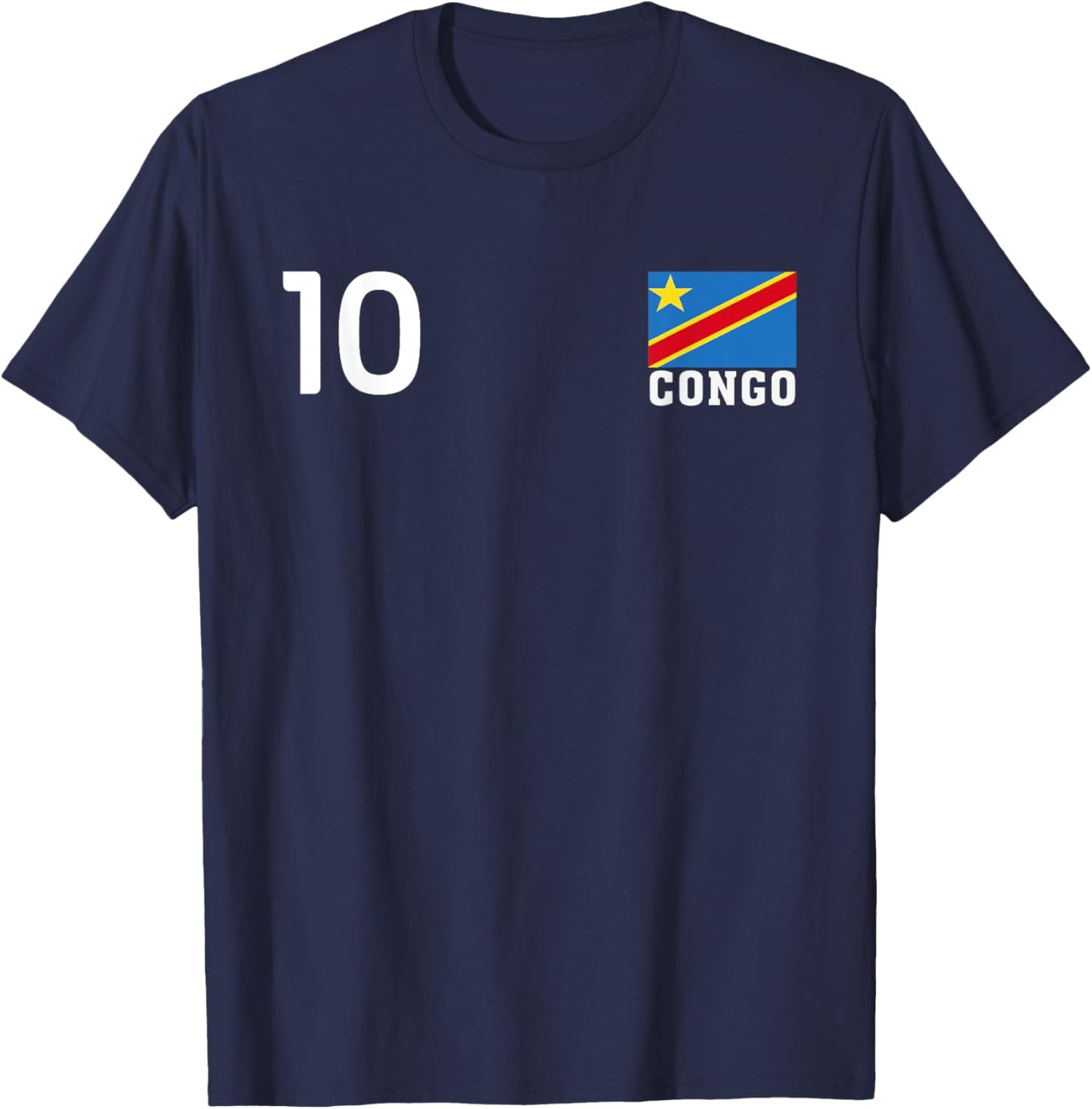 Drapeau National Congo numéro 10 Country Pride Heritage T-Shirt - T-Shirt | Navy