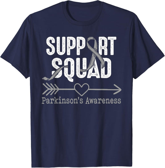 Support Squad Parkinson’s Disease Awareness Month T-Shirt - T-Shirt | Navy