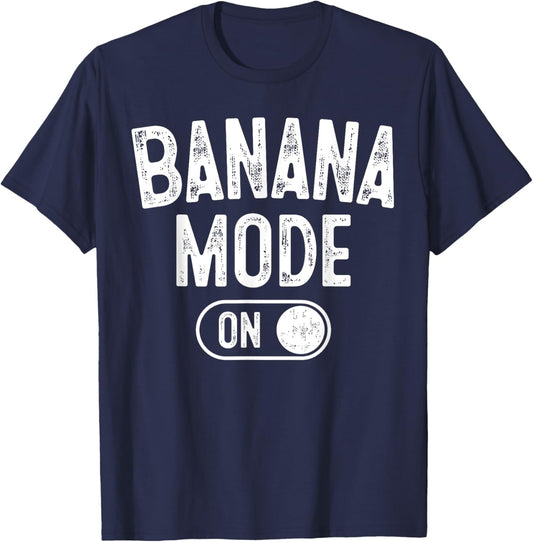 Banana Mode On Costume Funny Fruit Party Gift Festivals T-Shirt - T-Shirt | Navy