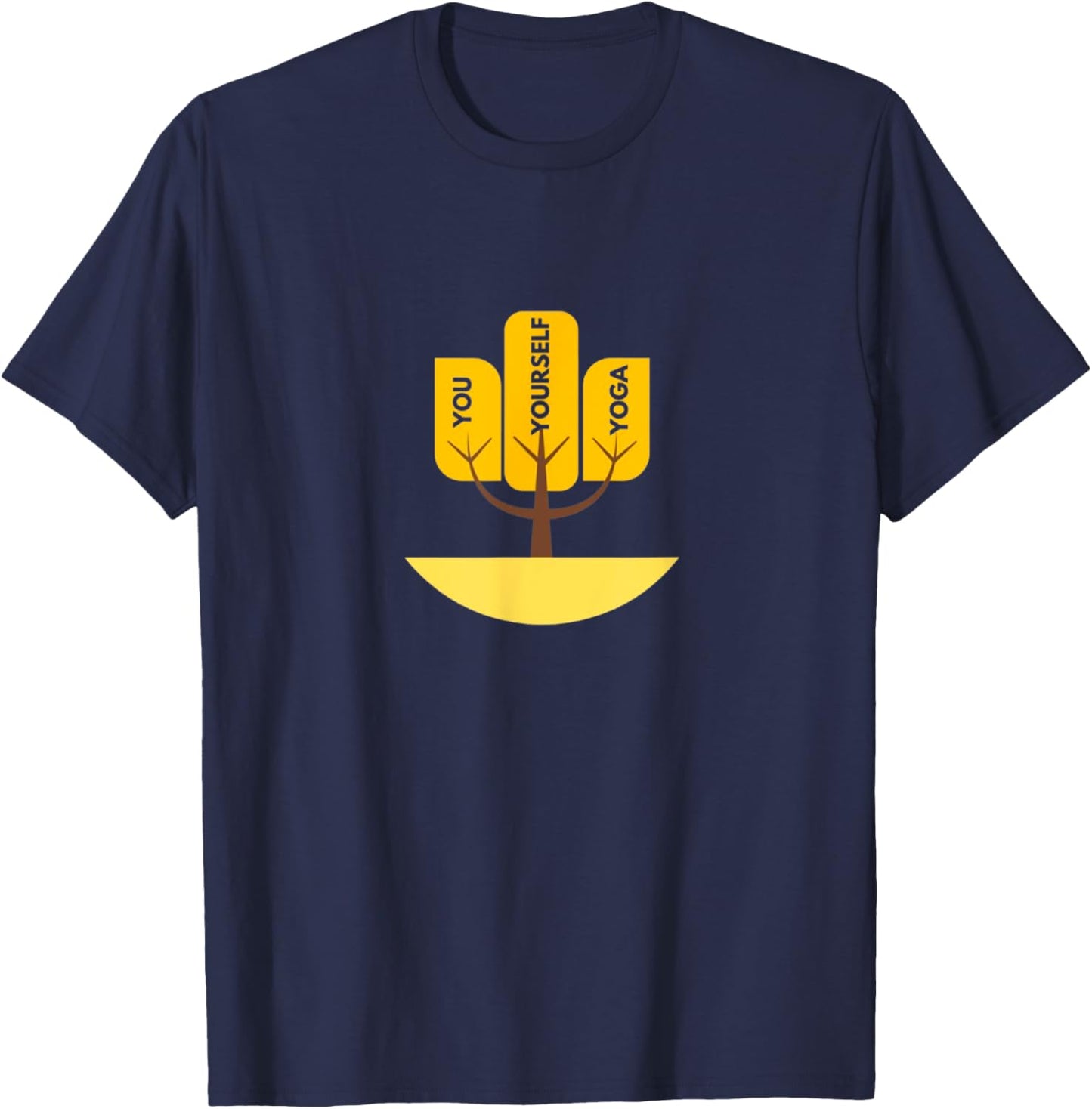 You, Yourself, and Yoga Studio Logo T-Shirt - T-Shirt | Navy