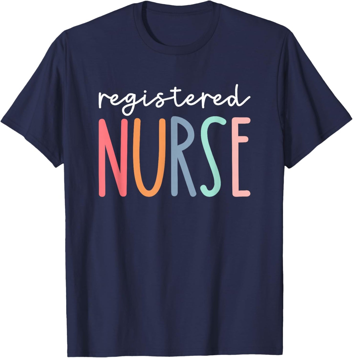 RN Nurse Registered Nurse Nurses ER Nurse ICU Women Cute T-Shirt - T-Shirt | Navy