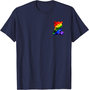 Bear Lover Pride Month Proud Husbear Rainbow Gay Pride LGBT T-Shirt - T-Shirt | Navy