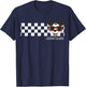 Disney Mickey and Friends Mickey Mouse Checkerboard Stripe T-Shirt - T-Shirt | Navy