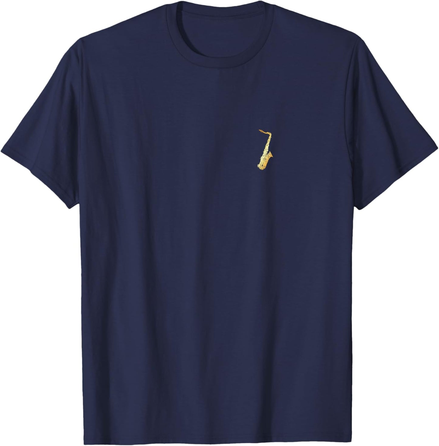 Tenor Saxophon (Vintage Goldgelb Links) Saxophonist Sax Premium T-Shirt - T-Shirt | Navy