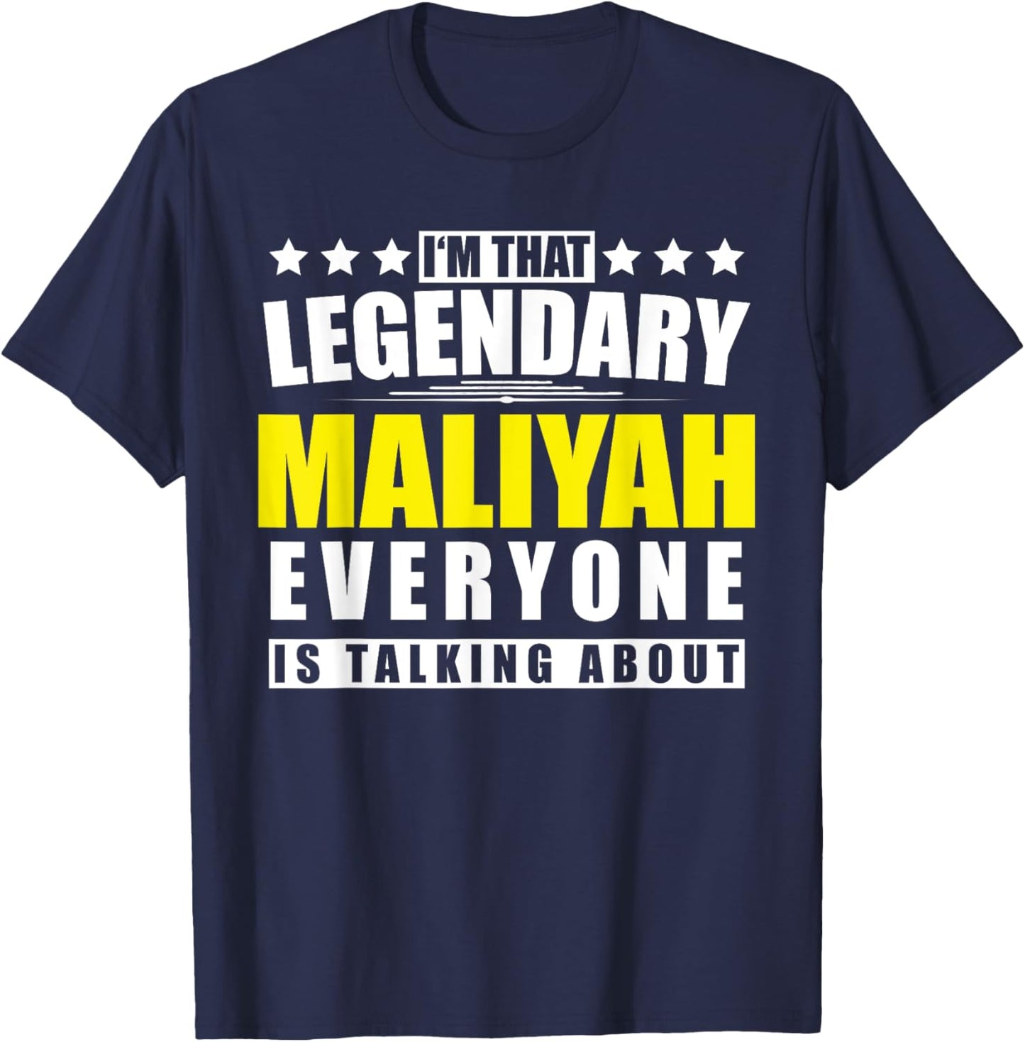 Name Maliyah First Name Gifts - Funny Personalized Gift T-Shirt - T-Shirt | Navy