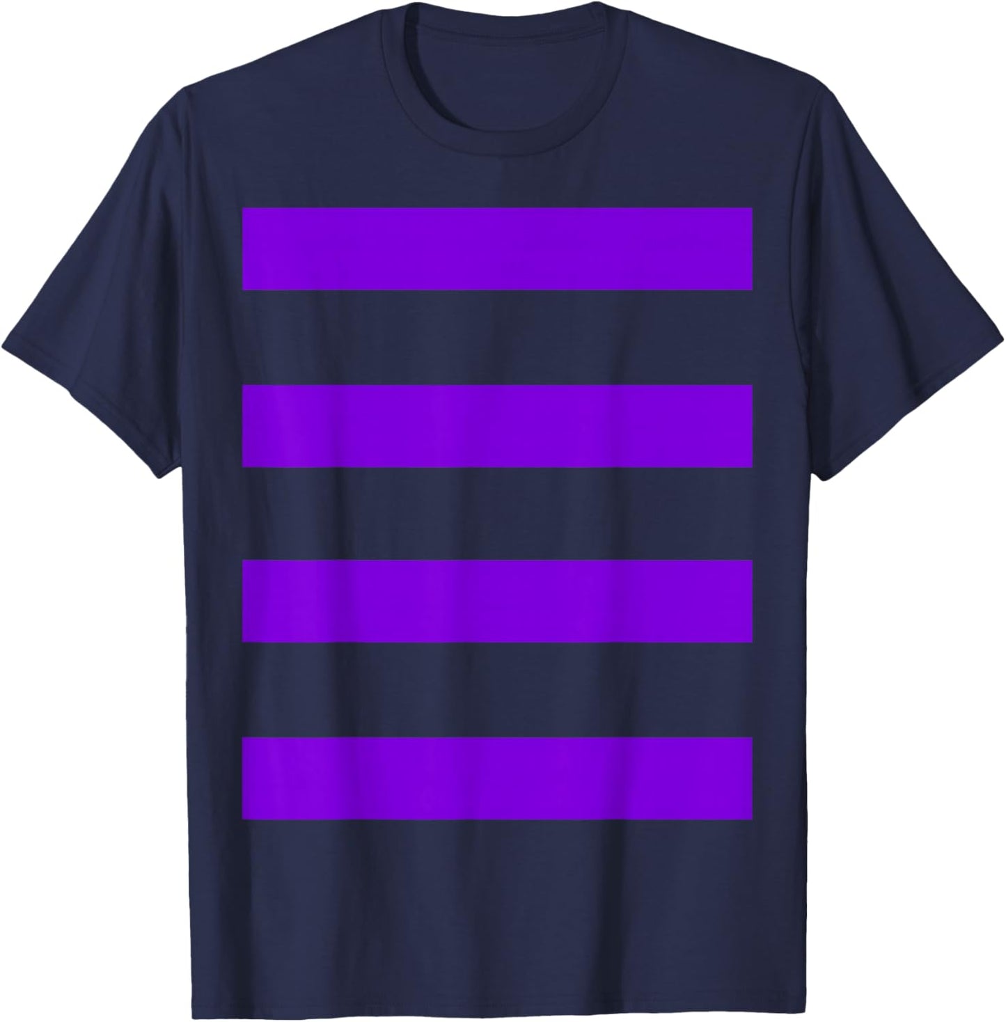 Purple Stripes on Anything! T-Shirt - T-Shirt | Navy