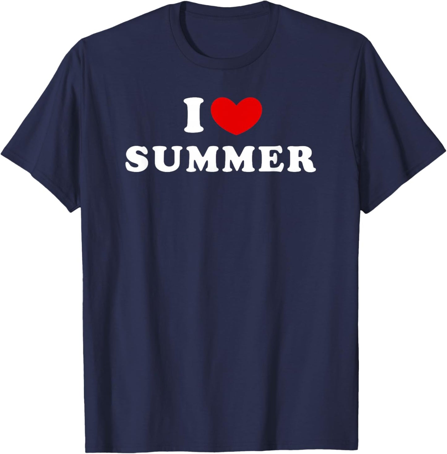 I Love Summer, I Heart Summer T-Shirt - T-Shirt | Navy