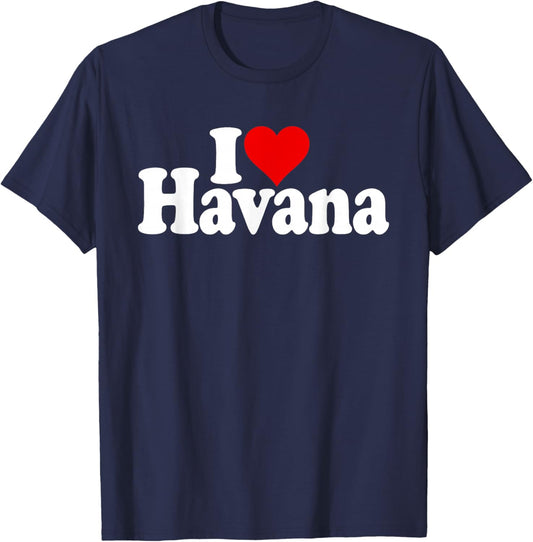 I Love Heart Havana Cuba T-Shirt - T-Shirt | Navy