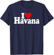 I Love Heart Havana Cuba T-Shirt - T-Shirt | Navy