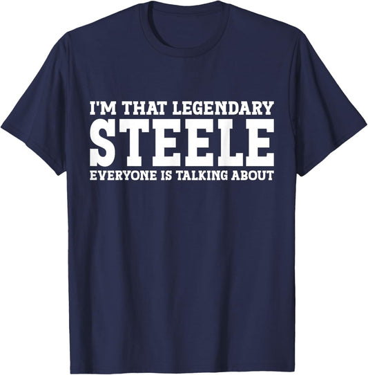 Steele Personal Name First Name Funny Steele T-Shirt - T-Shirt | Navy