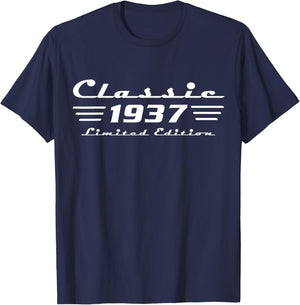 Classic 89 Birthday Decorations Men 89yr 1937 89th Birthday T-Shirt - T-Shirt | Navy