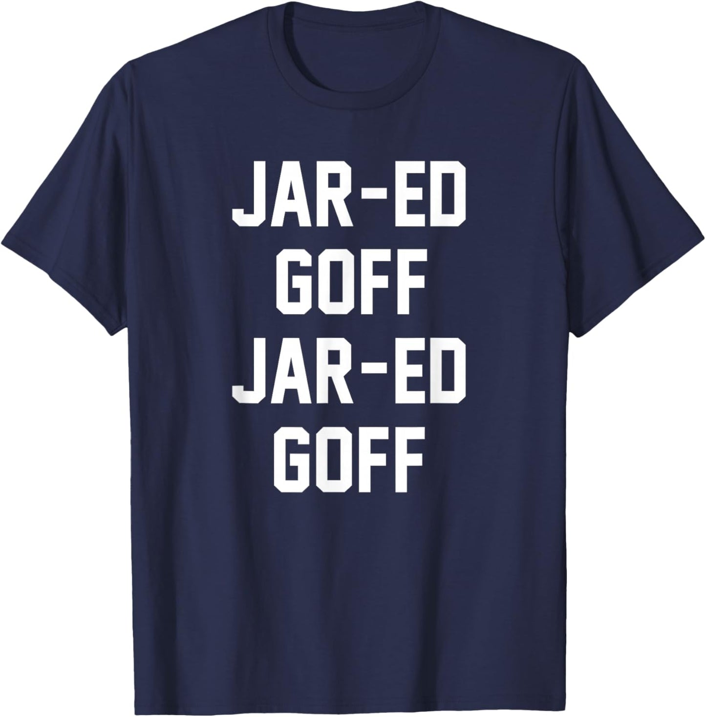 JAR-ED GOFF -Adults Black Small Modern Classic Fit T-Shirt - T-Shirt | Navy