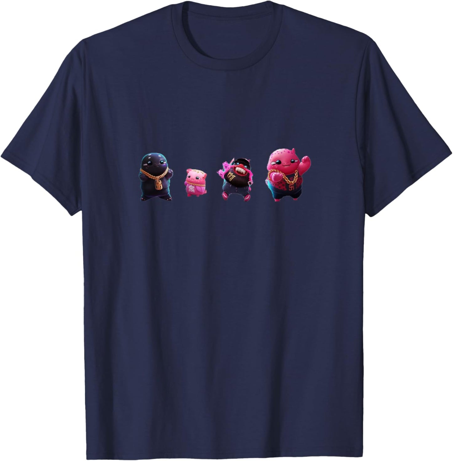 Cute Anime Hiphop Rap Party women girls boys teens T-Shirt - T-Shirt | Navy