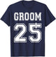 2025 Groom Engagement Party Matching Honeymoon Just Married T-Shirt - T-Shirt | Navy