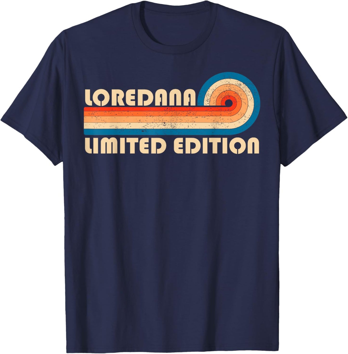 LOREDANA First Name Funny Retro Vintage Birthday T-Shirt - T-Shirt | Navy