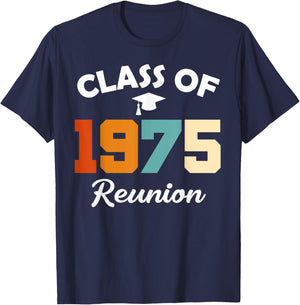 Class Of 1975 High School Party Class Reunion T-Shirt - T-Shirt | Navy