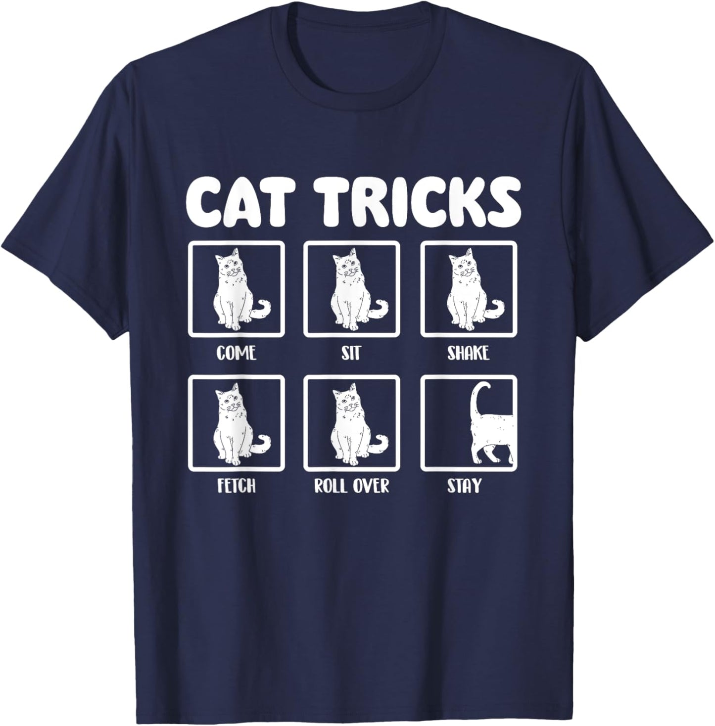 Cat Tricks - Cat Lover Kitten Owner Kitty Women Girls Kids T-Shirt - T-Shirt | Navy